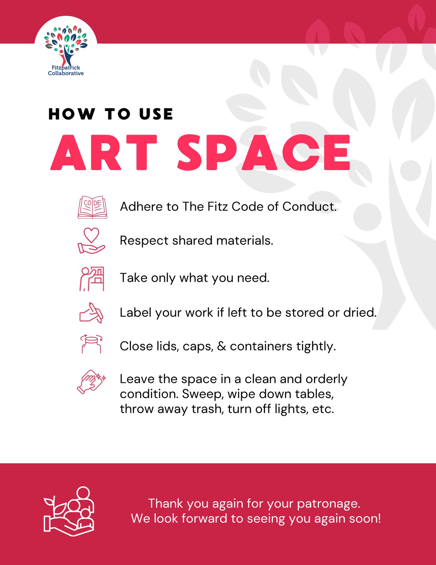 How to use the Art Space sign